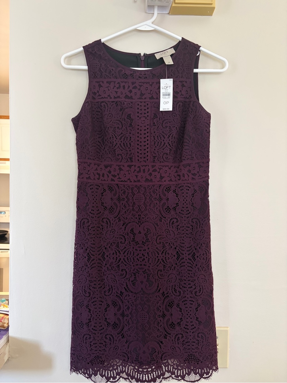 LOFT Outlet Sleeveless Lace Sheath Dress Womens 0 Petite